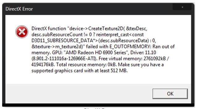 Ошибка directx function device createtexture2d